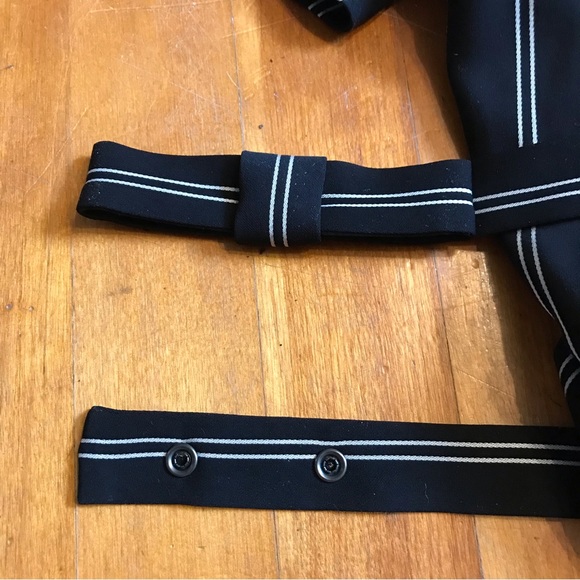 Express Pinstripe Black/White Dress with Belt - Picture 13 of 14